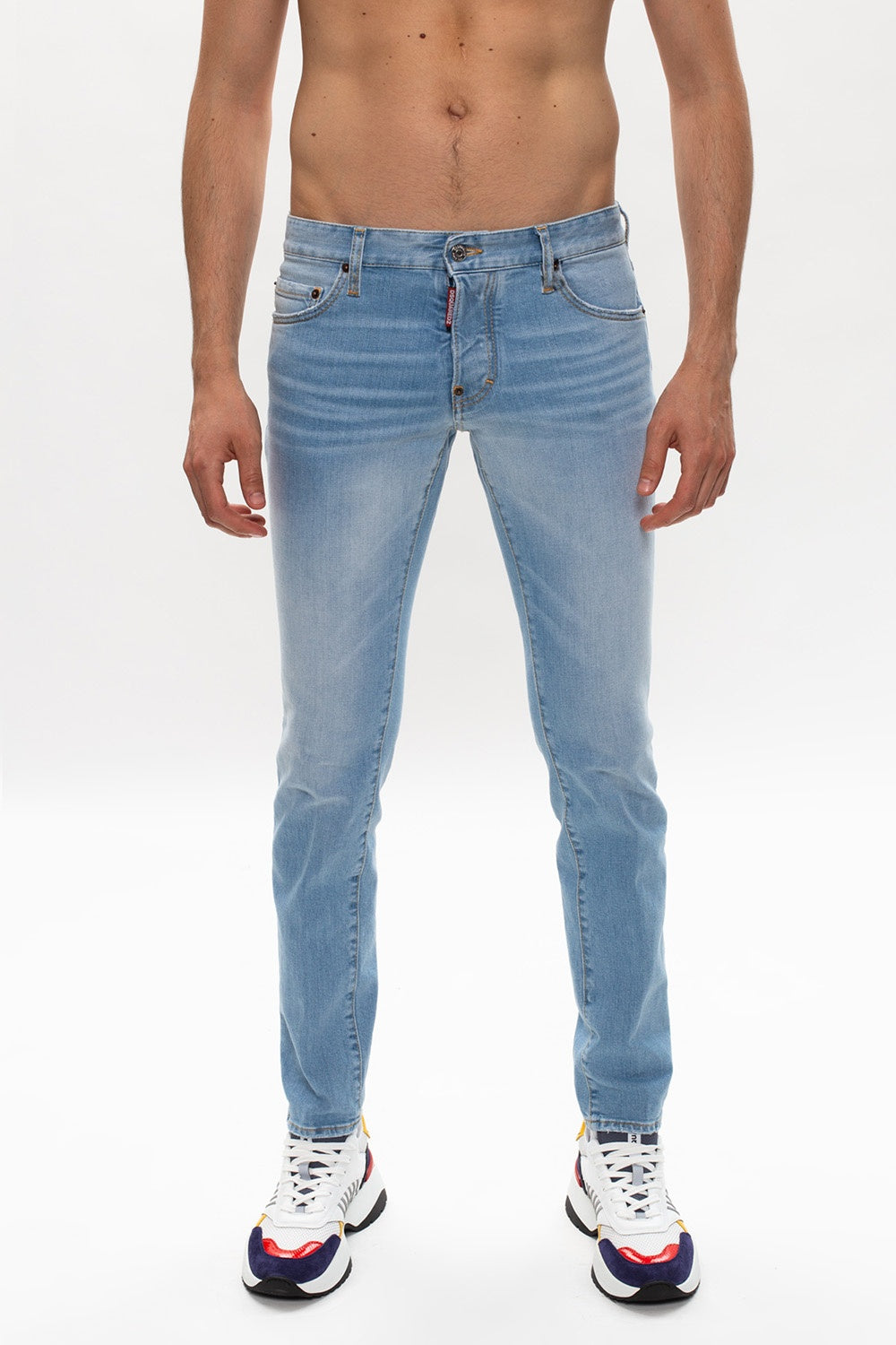 Dsquared² Light Blue Cotton Jeans & Pant