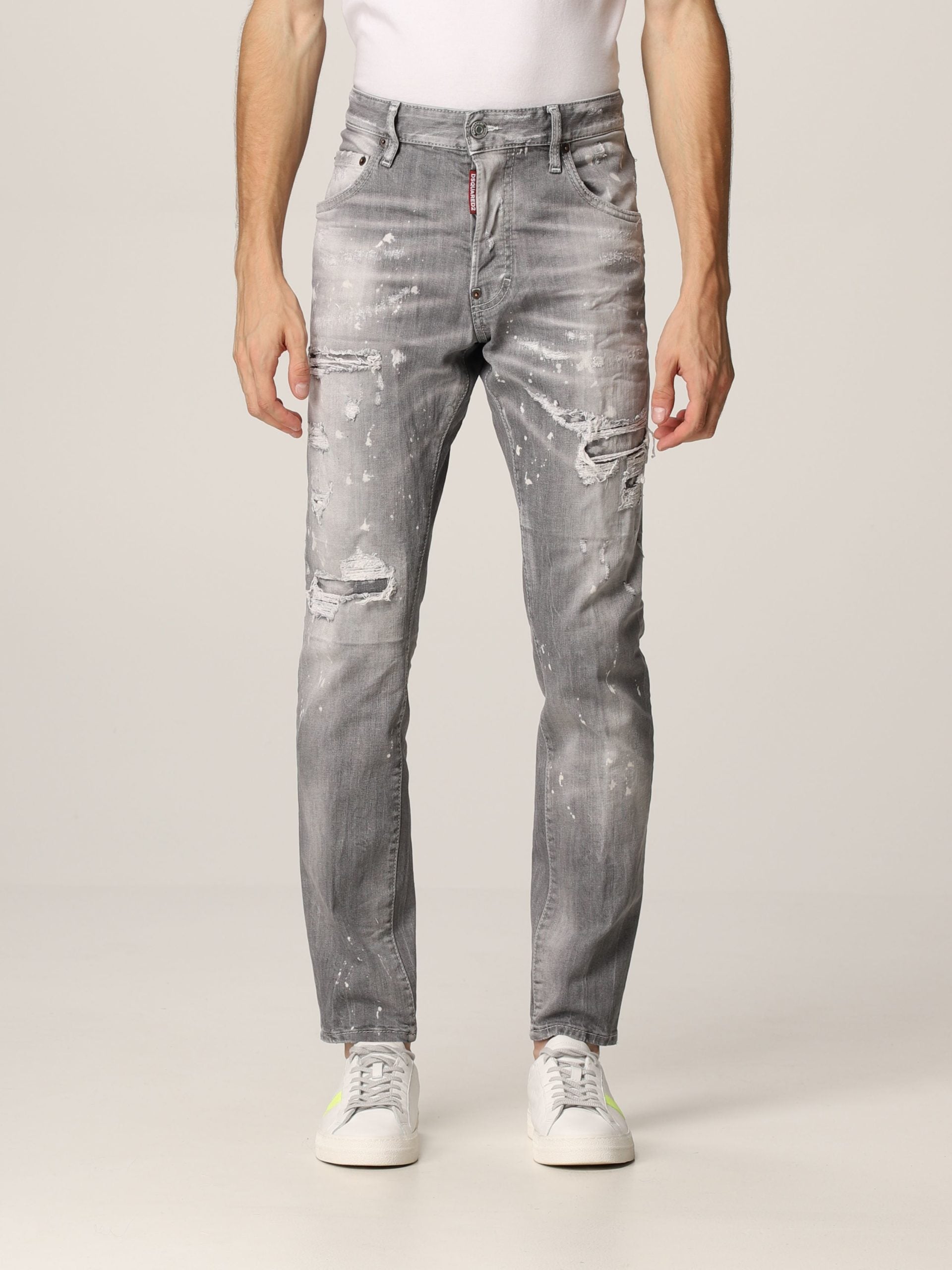 Dsquared² Gray Cotton Jeans & Pant