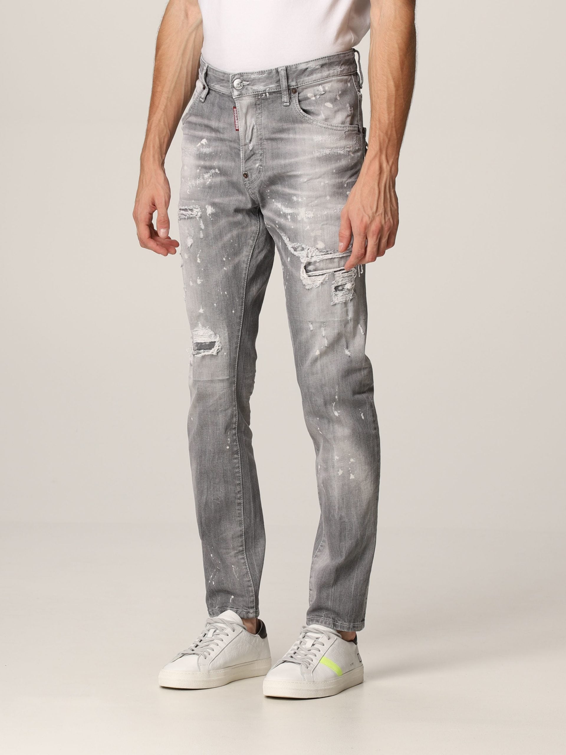 Dsquared² Gray Cotton Jeans & Pant