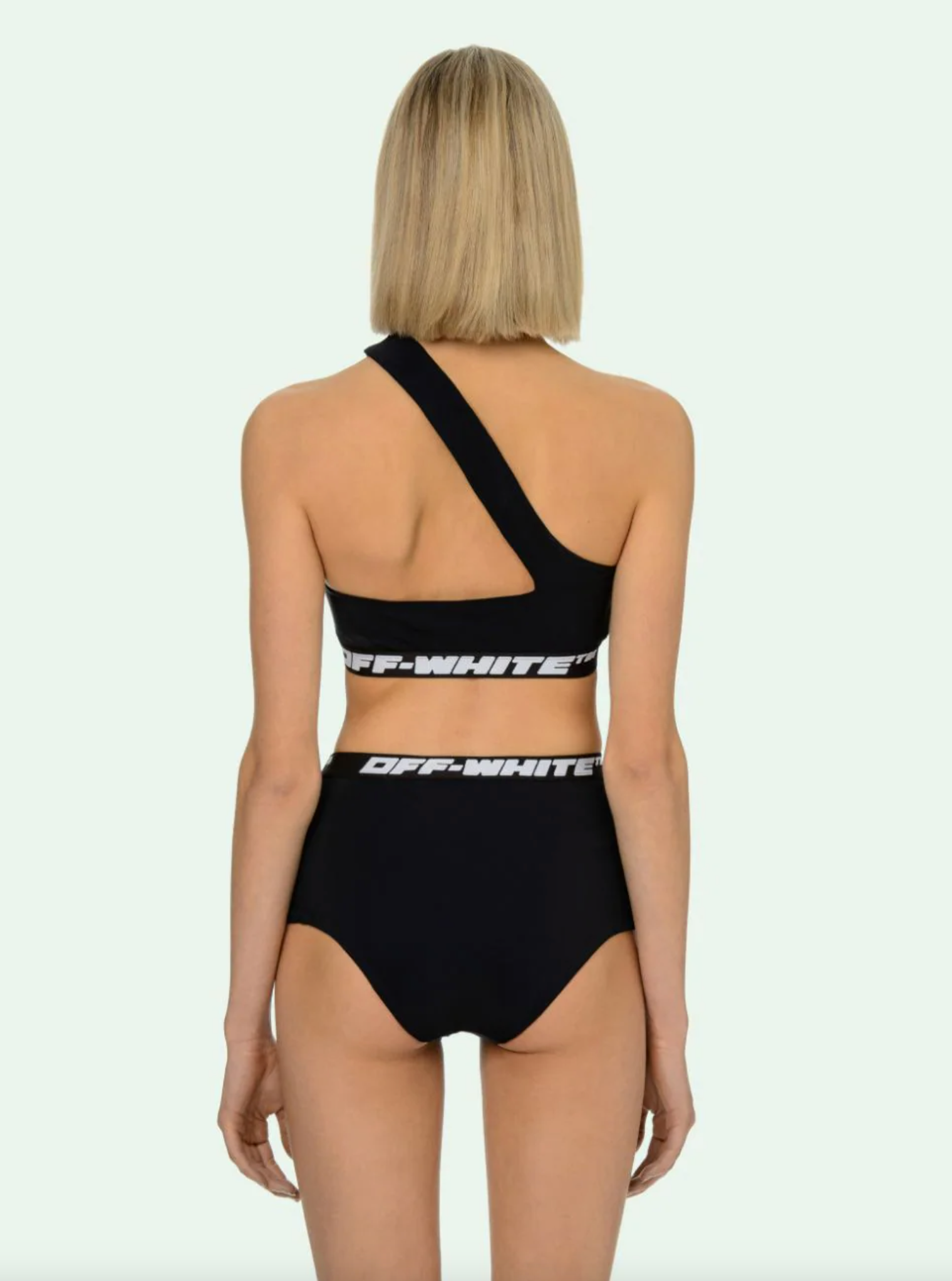 Off-White Black Polyester Swimwear