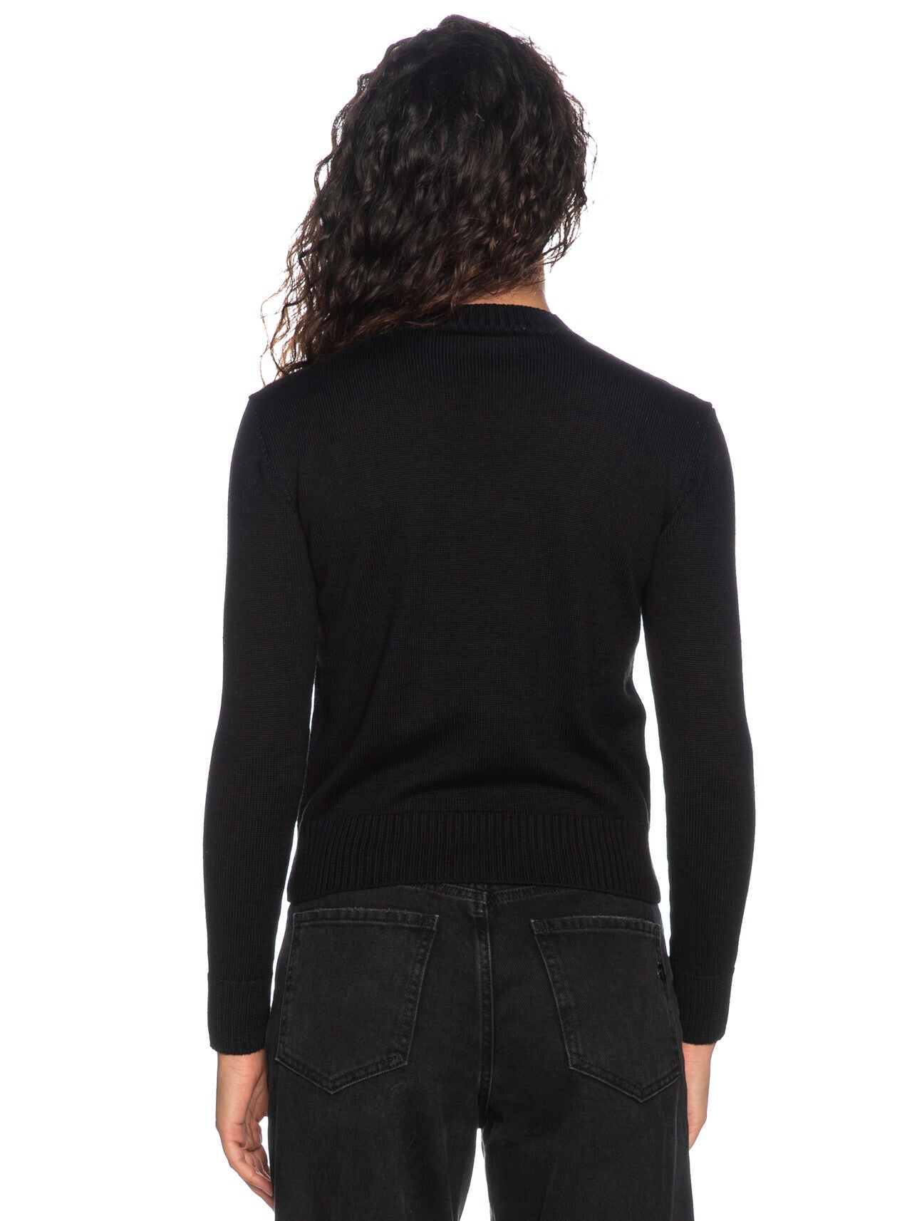 Gaelle Black Wool Sweater