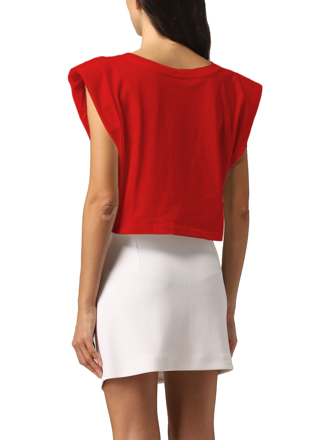 Gaelle Red Cotton Tops & T-Shirt