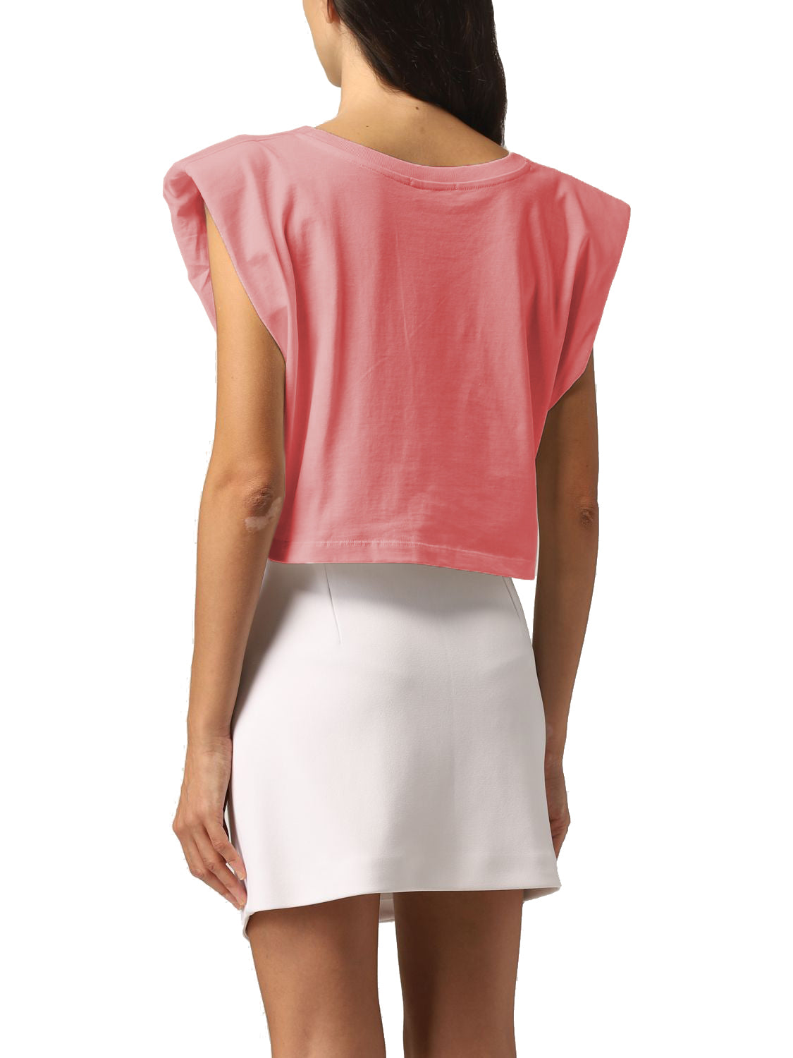 Gaelle Pink Cotton Tops & T-Shirt