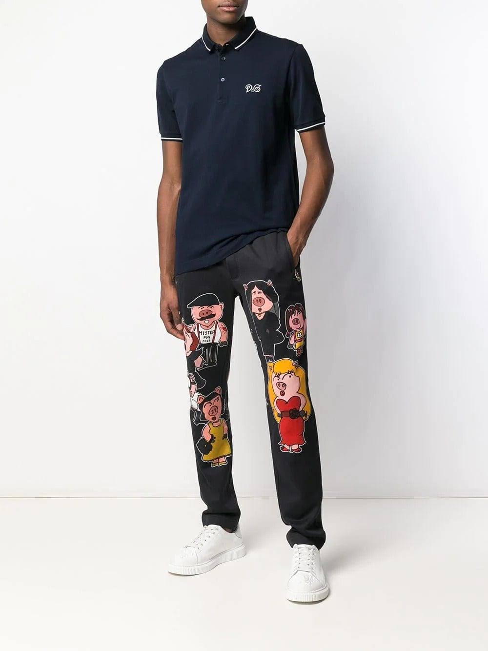 Dolce & Gabbana Black Cotton Jeans & Pant