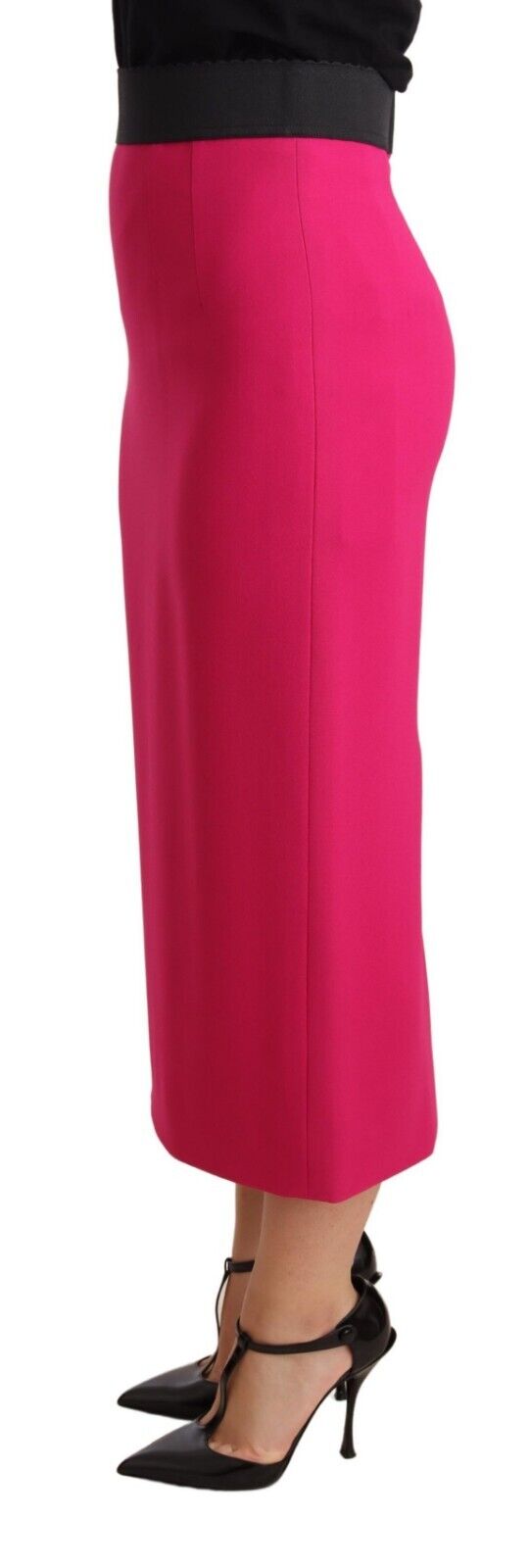 Dolce & Gabbana Pink High Waist Stretch Pencil Straight Skirt