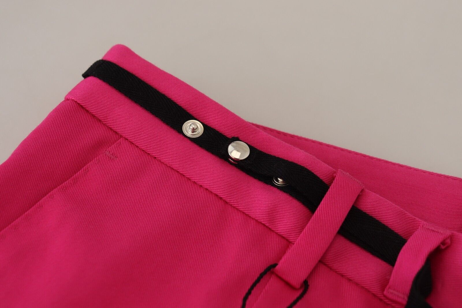 Dolce & Gabbana Pink Zipper Buckle Waist Trousers Pants