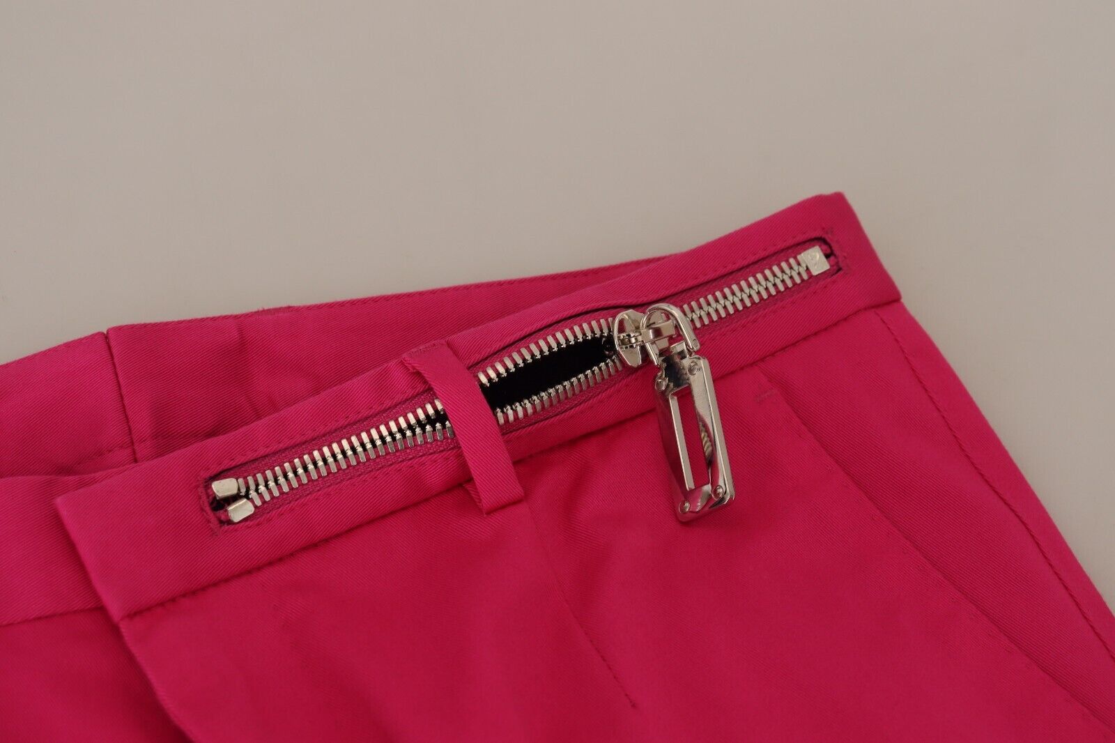 Dolce & Gabbana Pink Zipper Buckle Waist Trousers Pants