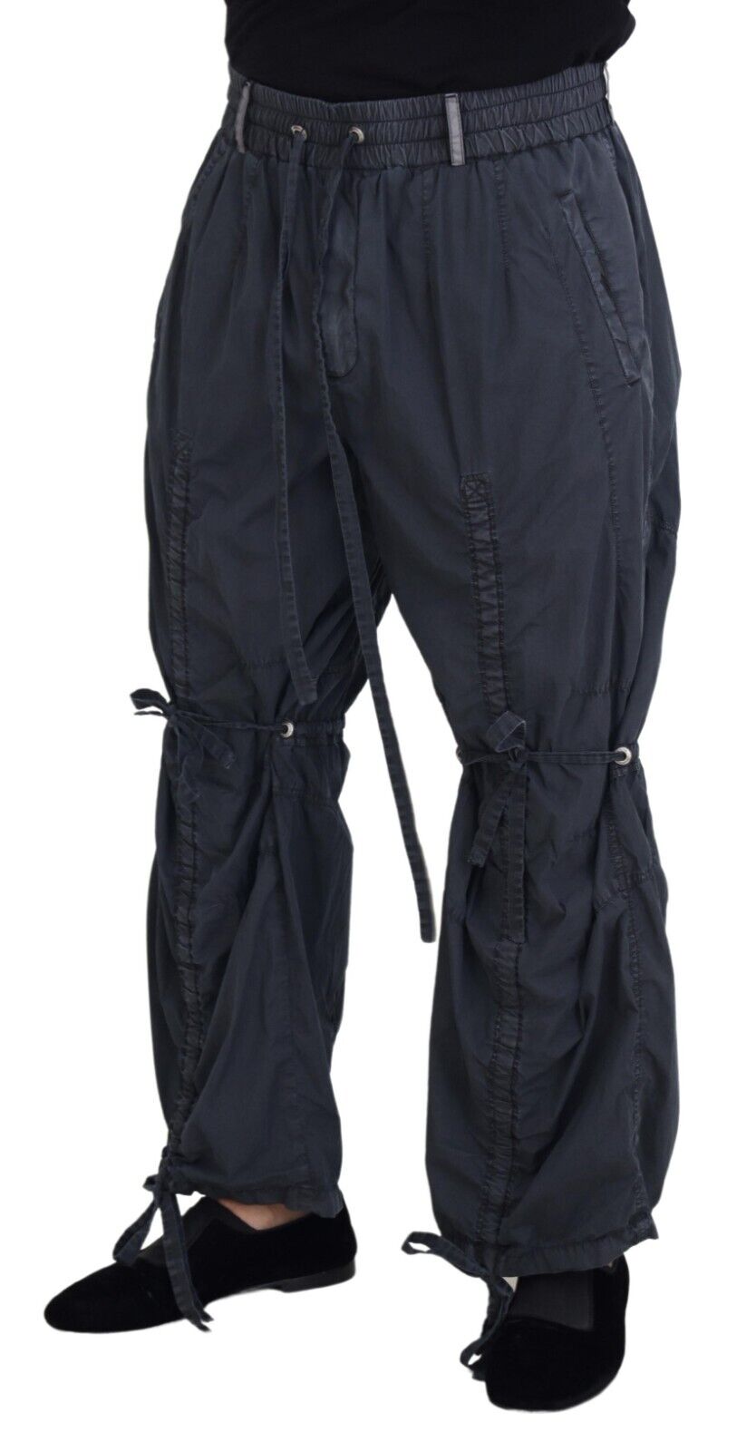 Dolce & Gabbana Blue Adjustable Drawstrings Men Trouser Pants