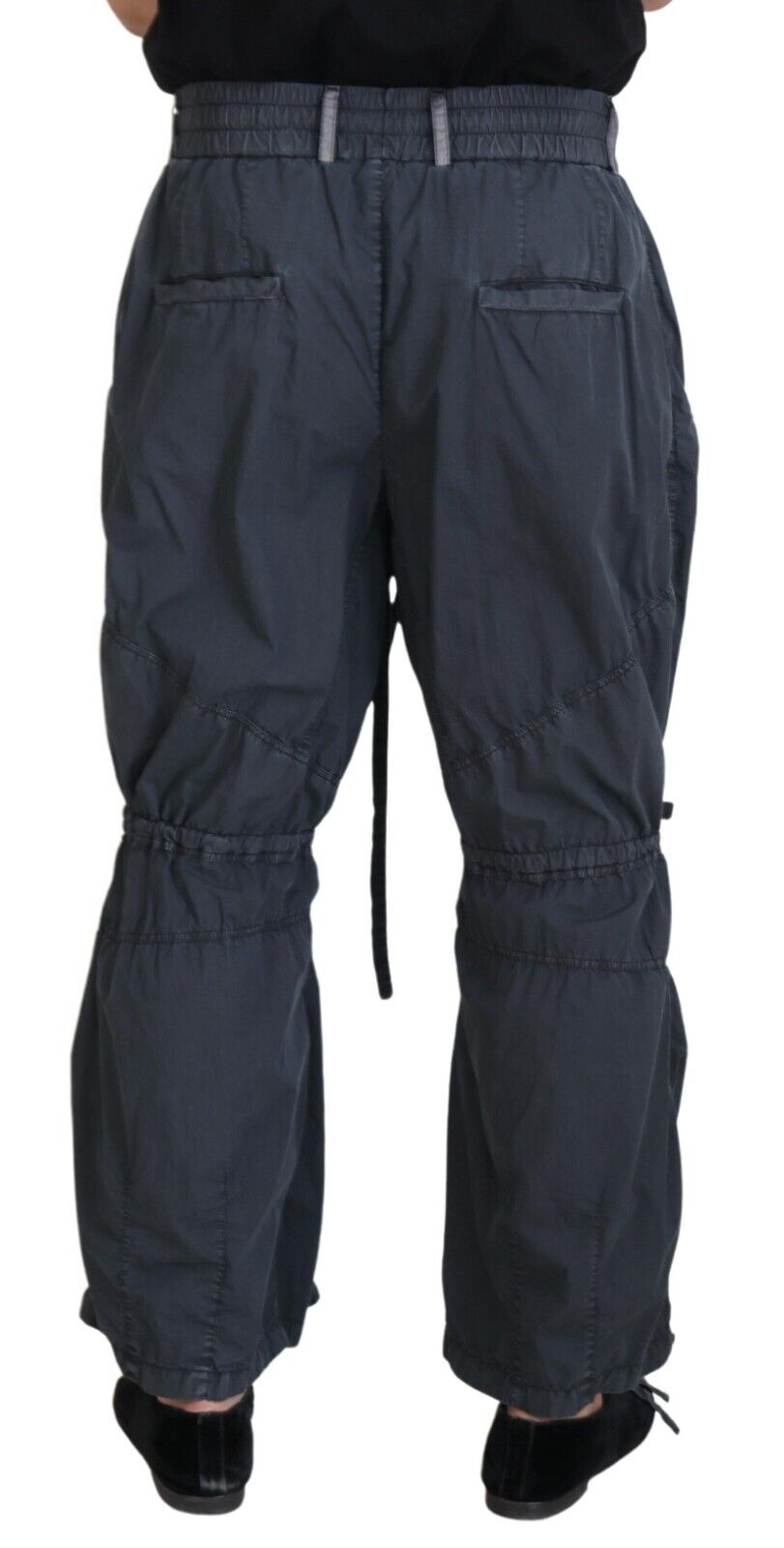 Dolce & Gabbana Blue Adjustable Drawstrings Men Trouser Pants