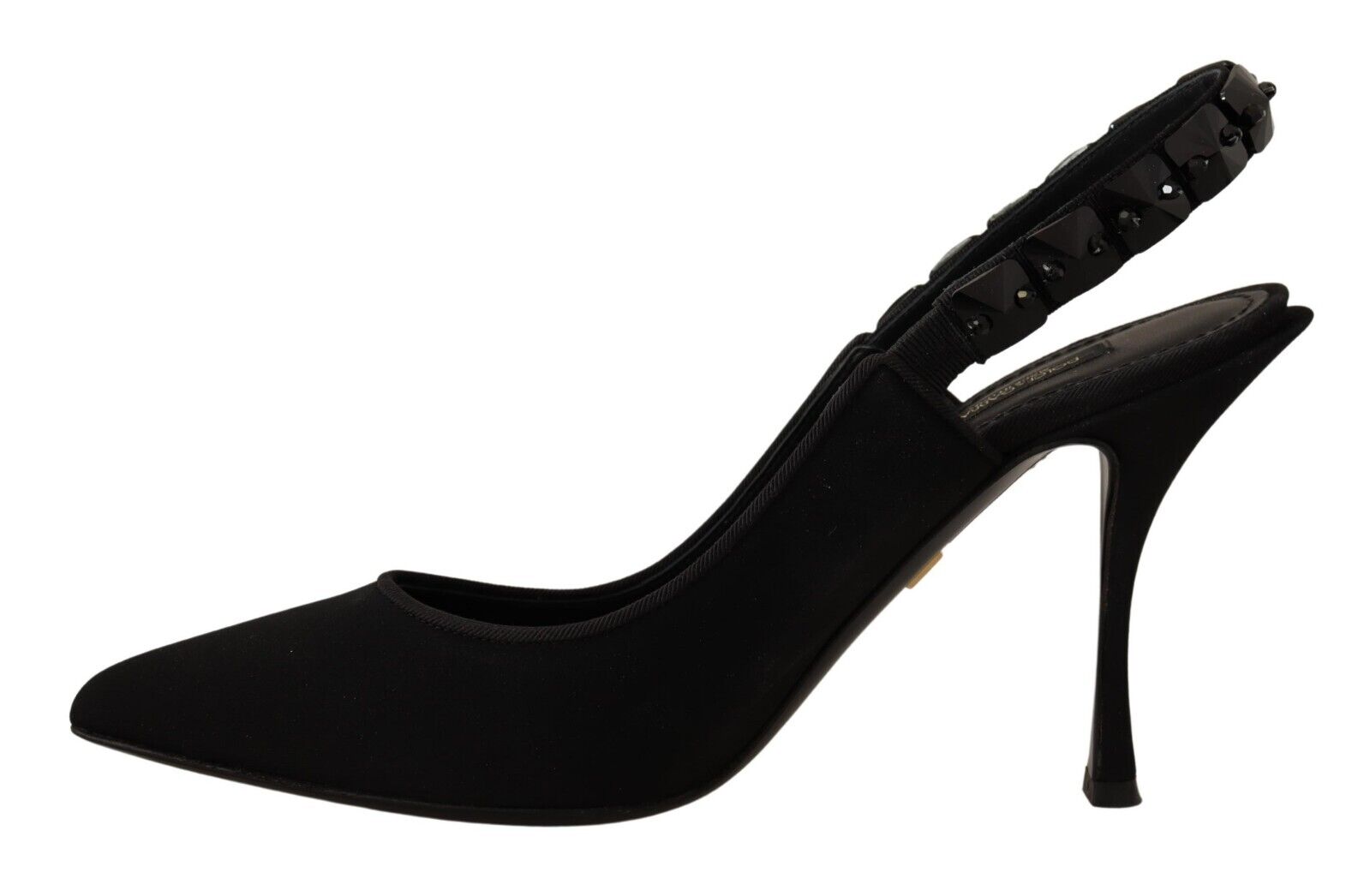 Dolce & Gabbana Black Silk Blend Lori Slingback Pumps Shoes