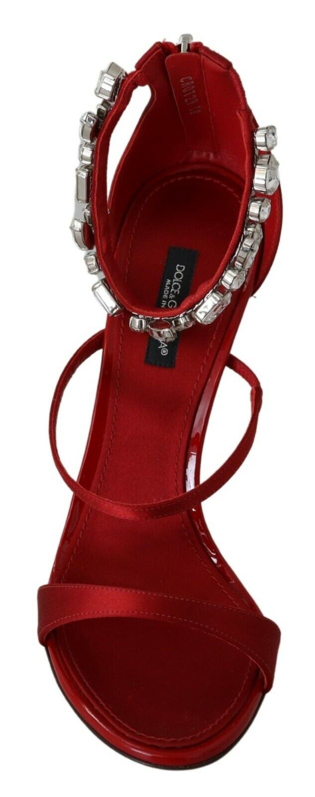 Dolce & Gabbana Red Suede Crystals Sandals Keira Shoes