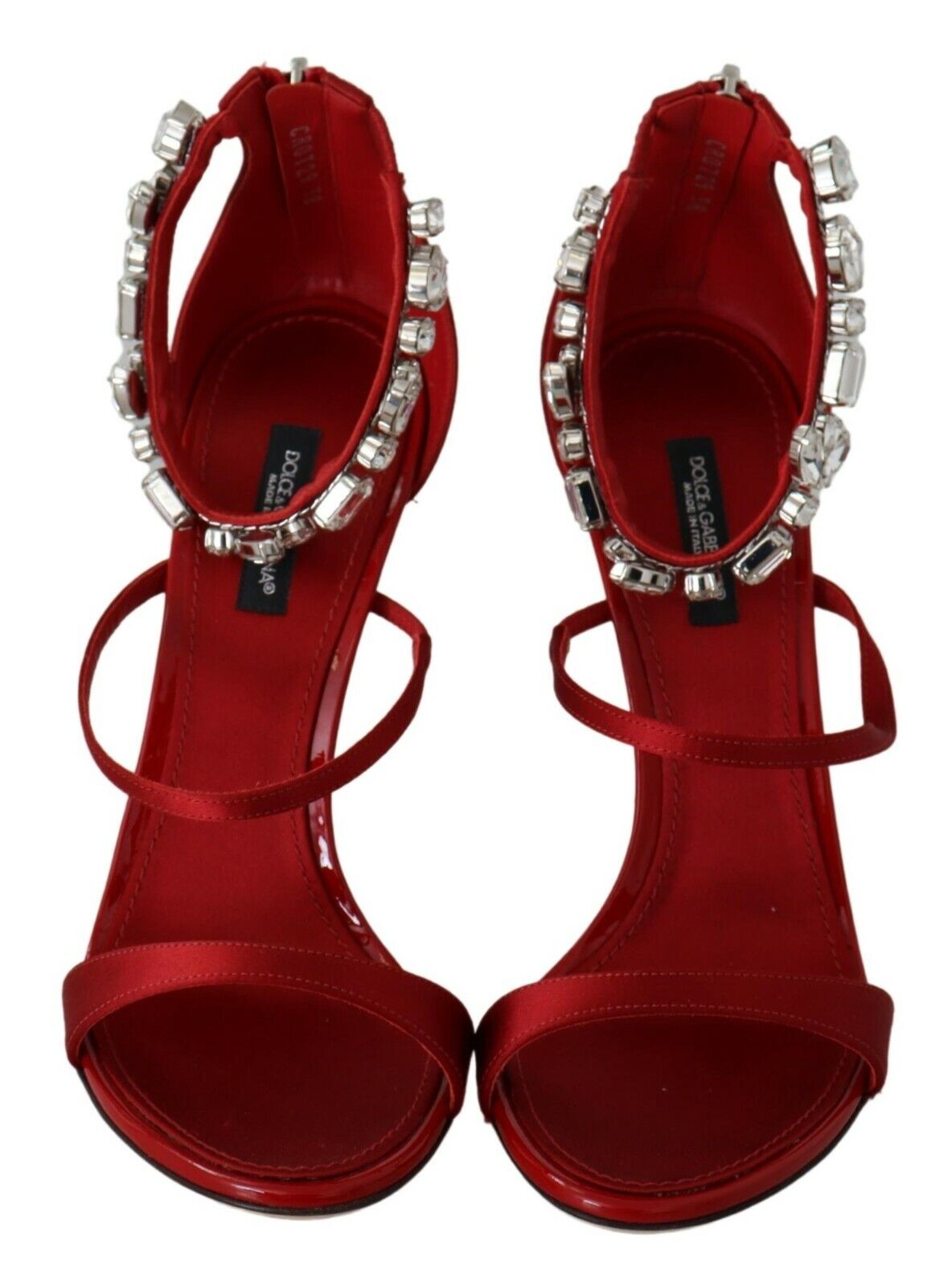 Dolce & Gabbana Red Suede Crystals Sandals Keira Shoes