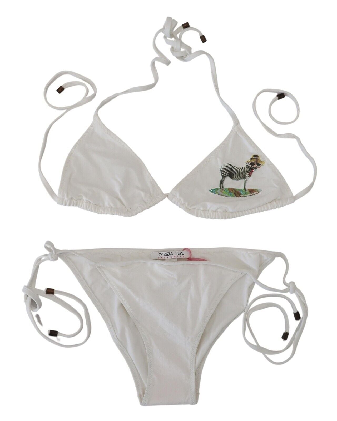 Patrizia Pepe White Beachwear Triangle Women Two Piece Bikini