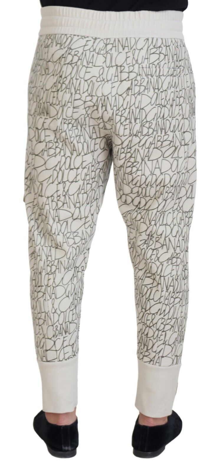 Dolce & Gabbana White DG Logo Pocket Print Men Trouser Pants