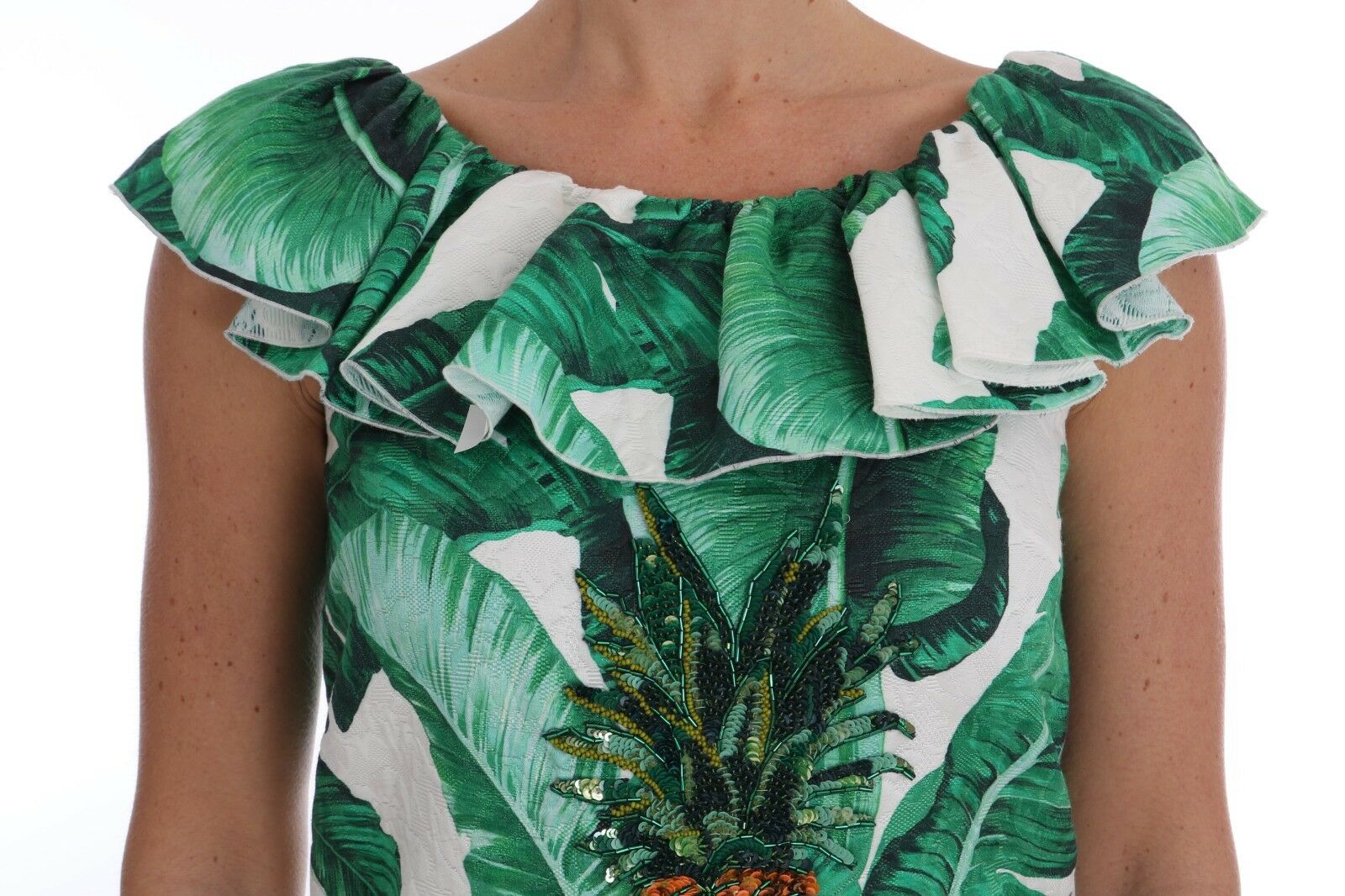 Dolce & Gabbana Pineapple Banana Sequins Blouse T-shirt