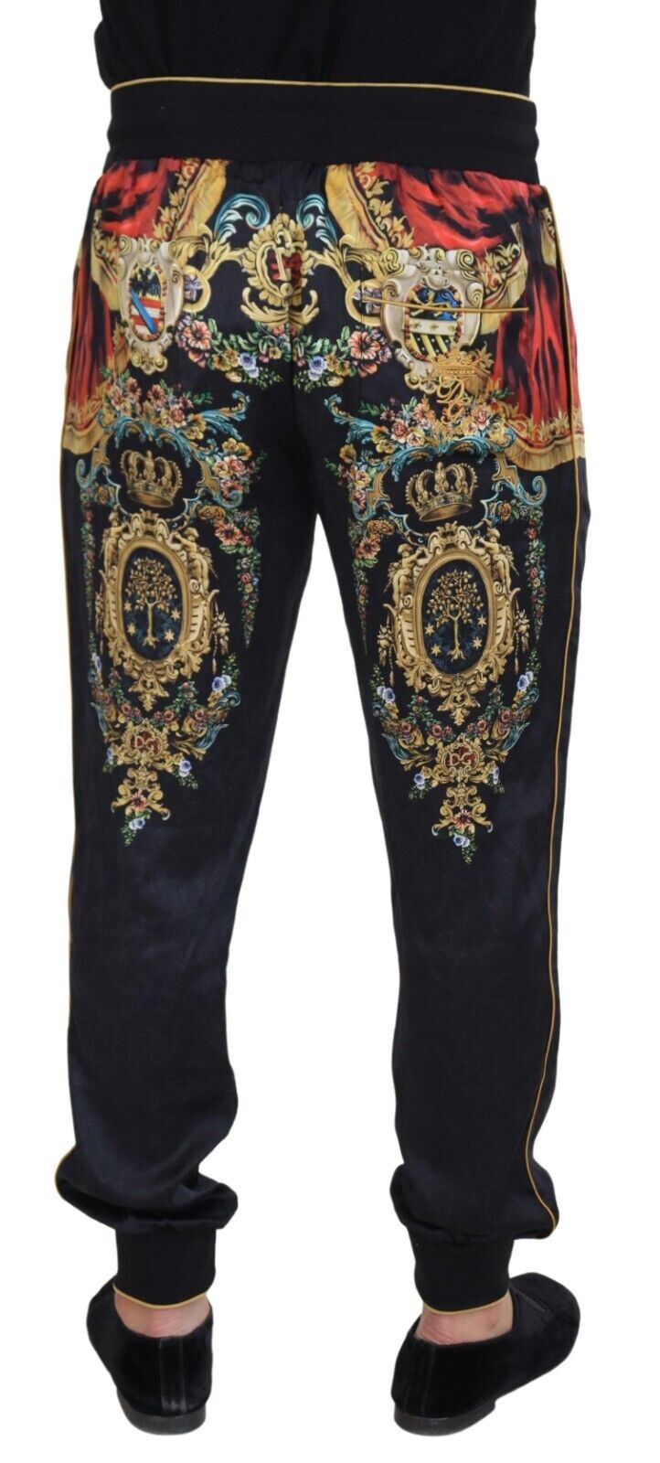 Dolce & Gabbana Black DG Albero Print Casual Jogger Pants