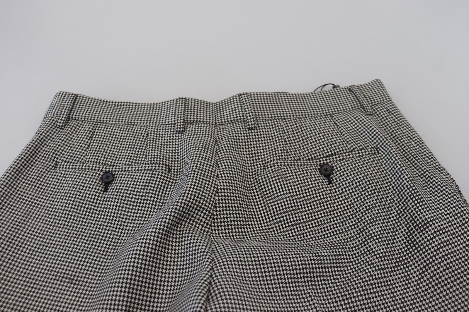 Dolce & Gabbana Black White Checked Men Wide Trouser Pants