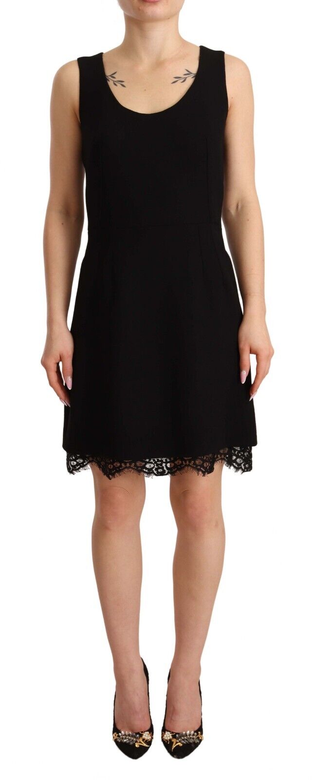 Dolce & Gabbana Black Lace Sheath A-line Mini SARTORIA Dress