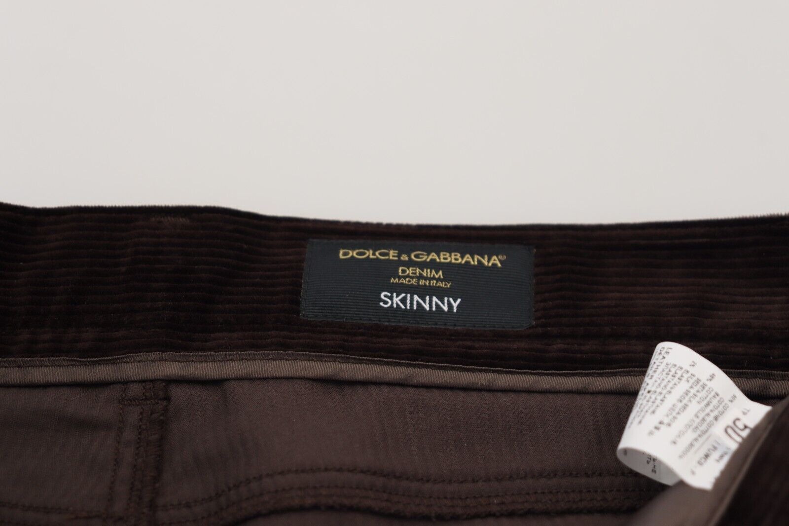 Dolce & Gabbana Brown Corduroy Men Casual Trouser Pants